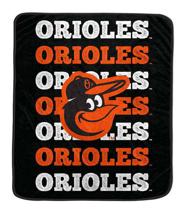Baltimore Orioles 60x70 Repeat Wordmark Fleece Throw