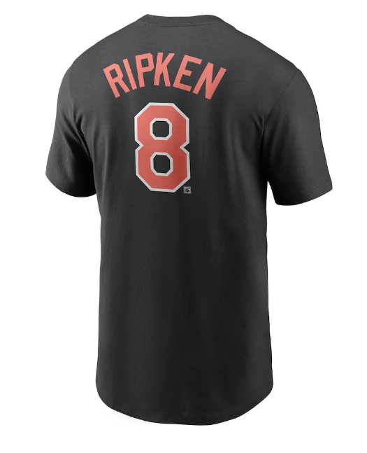 Baltimore Orioles Youth Black #8 Ripken Nike T-Shirt