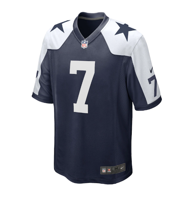 Dallas Cowboys Trevon Diggs #7 Nike Youth Throwback Game Jersey - Blue/White