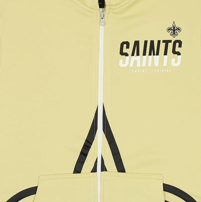 New Orleans Saints New Era Drill Full Zip Hoodie - Gold