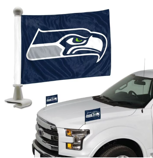 Seattle Seahawks Fan Mat Ambassador Flag Car