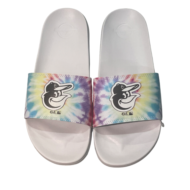 Baltimore Orioles ISlide Tie-Dye Motto Slide Sandals