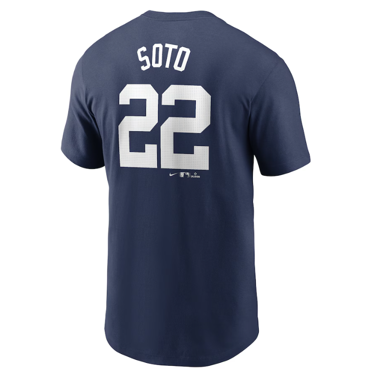 New York Yankees Nike #22 Juan Soto Navy Men's Player T-Shirt