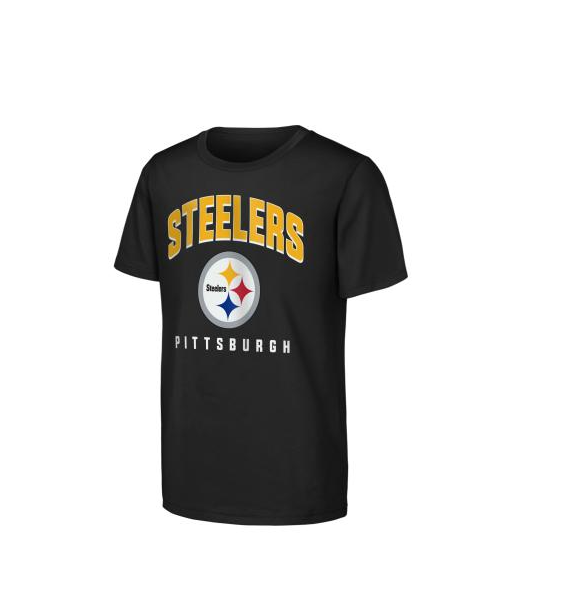 Pittsburgh Steelers Outerstuff Youth Team Spirit T-Shirt- Black
