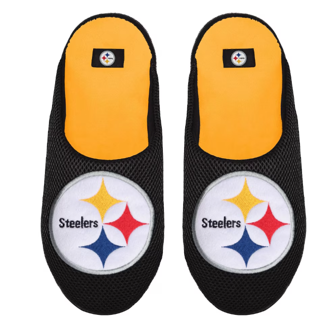 Pittsburgh Steelers Mens Foco NFL Team Jersey Mesh Slippers