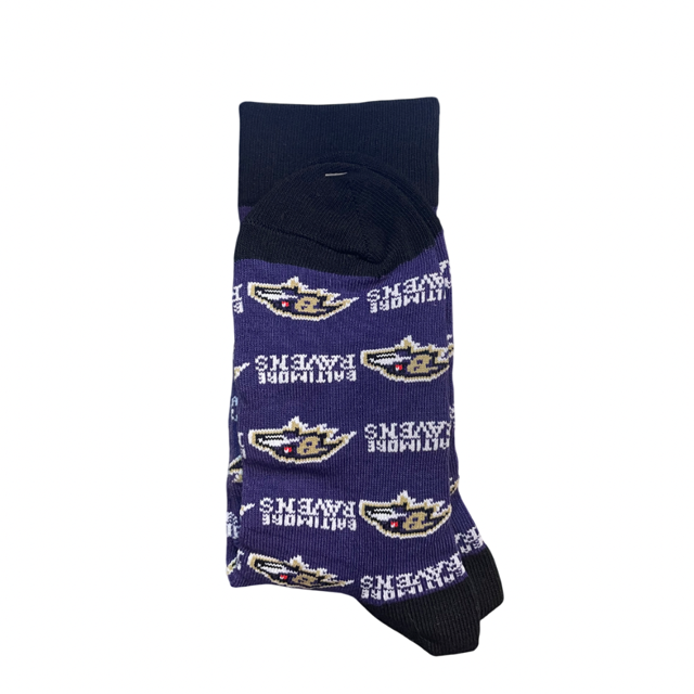 Baltimore Ravens Strideline Step and Repeat Premium Crew Socks