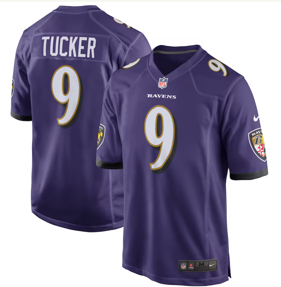 Baltimore Ravens #9 Justin Tucker Purple Game Men's Jersey