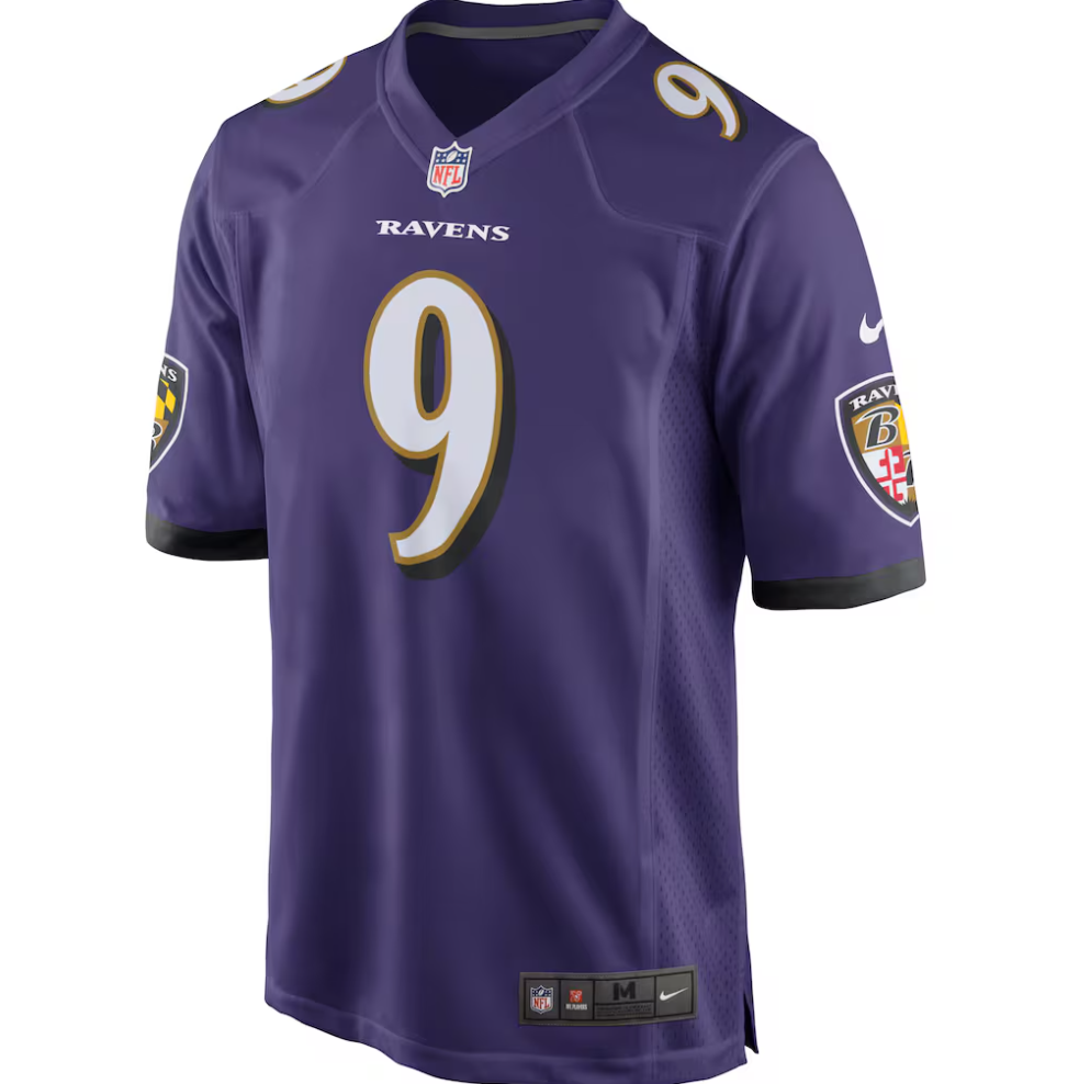 Baltimore Ravens #9 Justin Tucker Purple Game Men's Jersey