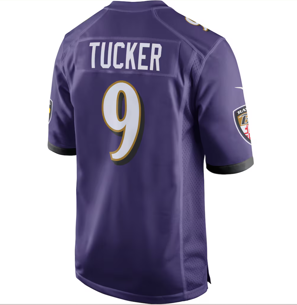 Baltimore Ravens #9 Justin Tucker Purple Game Men's Jersey