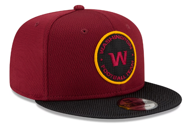 Washington Football New Era Road Sideline 9FIFTY Adjustable Hat - Burgandy