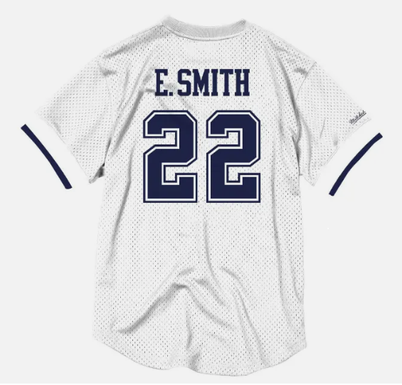 Dallas Cowboys #22 Emmitt Smith 75th Anniversary Mitchell & Ness Jersey - White