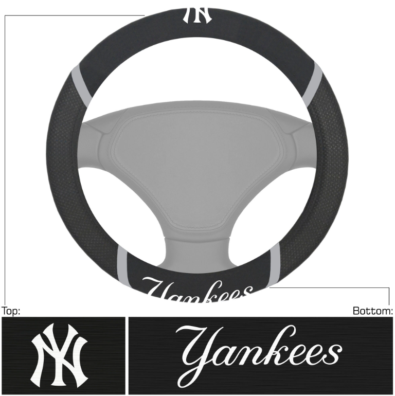 New York Yankees Ploy Suede Steering Wheel Cover