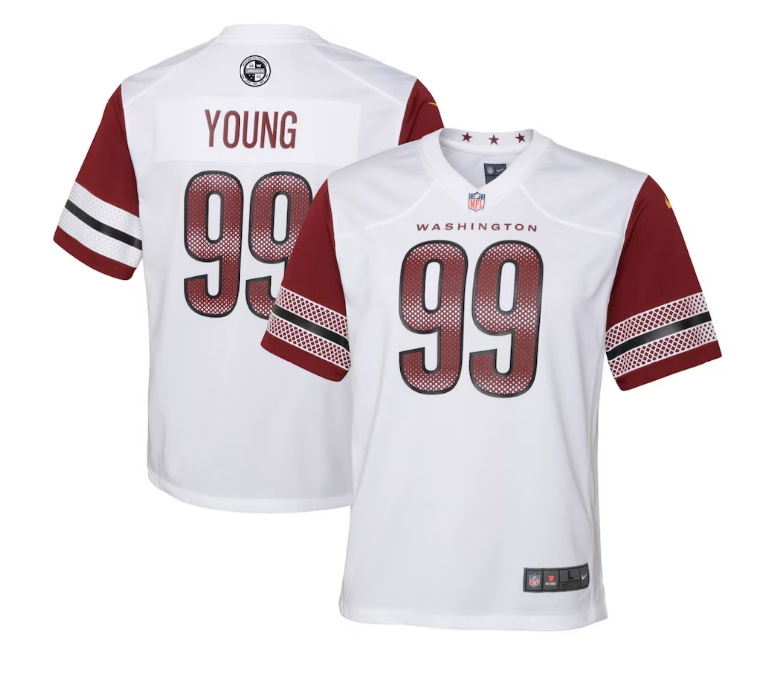 Washington Football Team Nike #99 Chase Young Youth Jersey - White