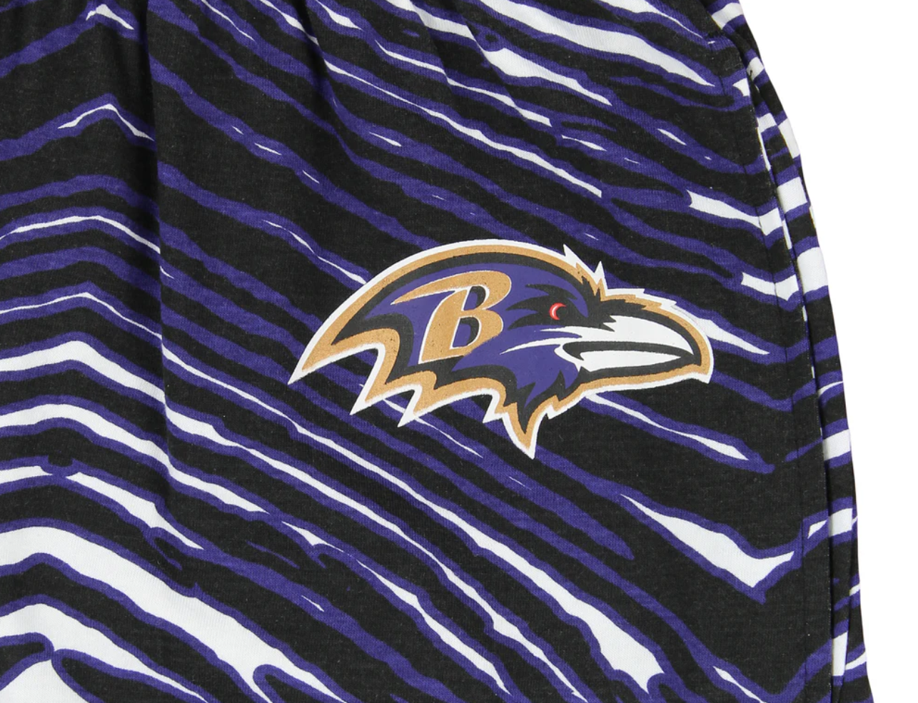 Baltimore Ravens Zubaz NFL Men's Zebra Left Hip Logo Lounge Pant