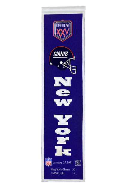 New York Giants 8 X 32 Super Bowl Champions Heritage Banner