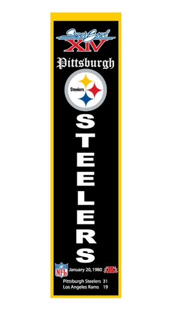 Pittsburgh Steelers 8 X 32 Superbowl Champions Heritage Banner