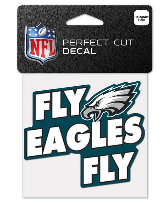 Philadelphia Eagles Wincraft Slogan 4X4 Perfect Cut Decal