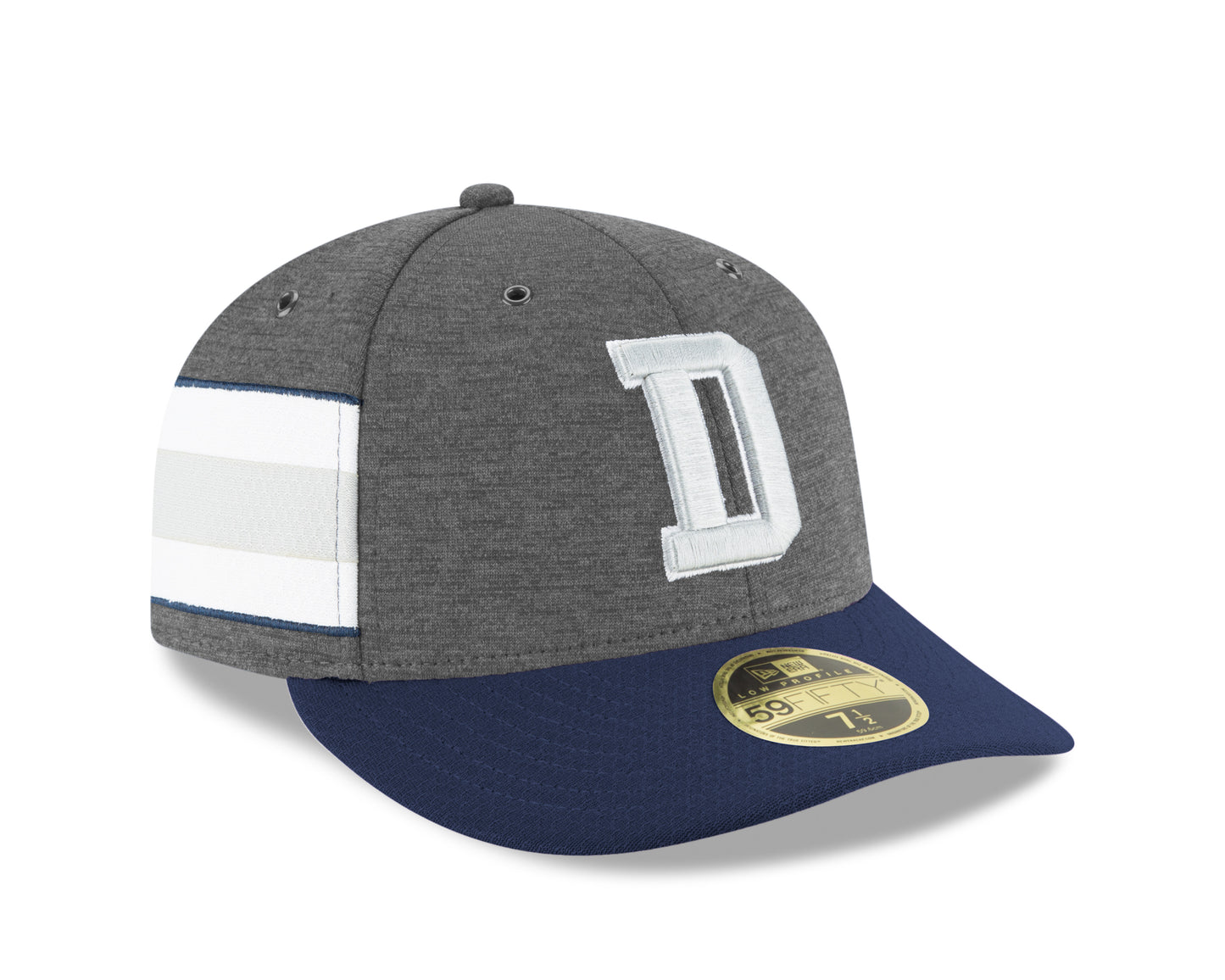 Dallas Cowboys New Era Navy Low Profile Sideline Home Official 59FIFTY Hat Gray