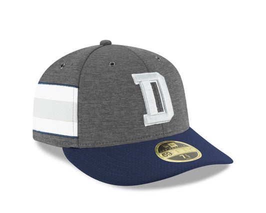 Dallas Cowboys New Era Navy Low Profile Sideline Home Official 59FIFTY Hat Gray