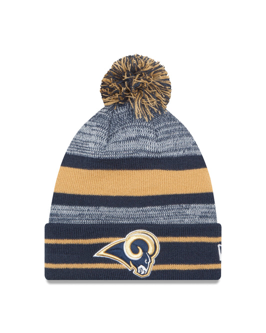 Los Angeles Rams New Era Sport KnIt Cuffed Pom Knit Hat - Blue