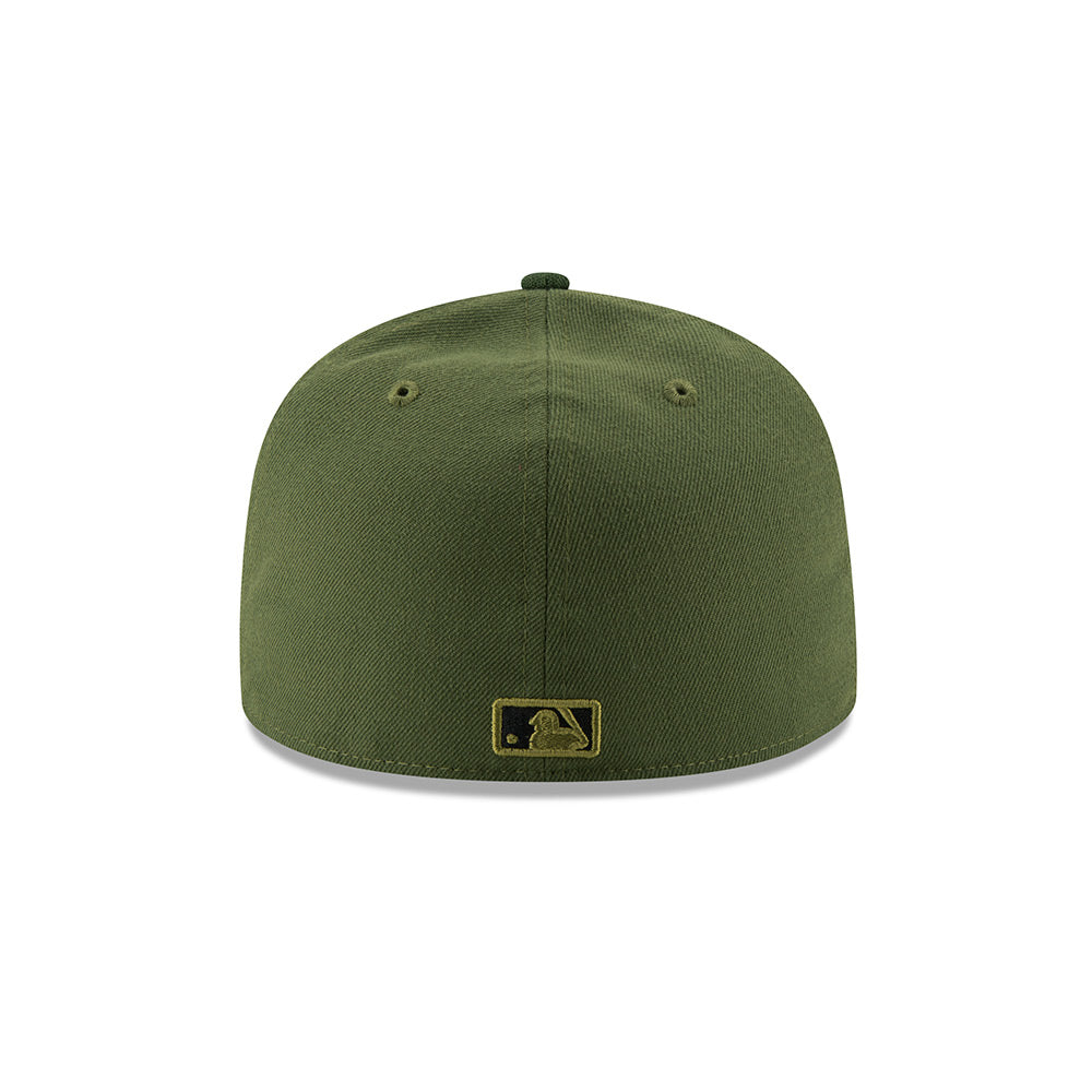 Cincinnati Reds New Era Camo Armed Forces On-Field 59FIFTY Fitted Hat- Green