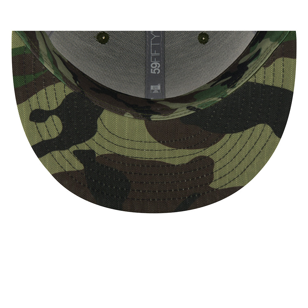 Cincinnati Reds New Era Camo Armed Forces On-Field 59FIFTY Fitted Hat- Green