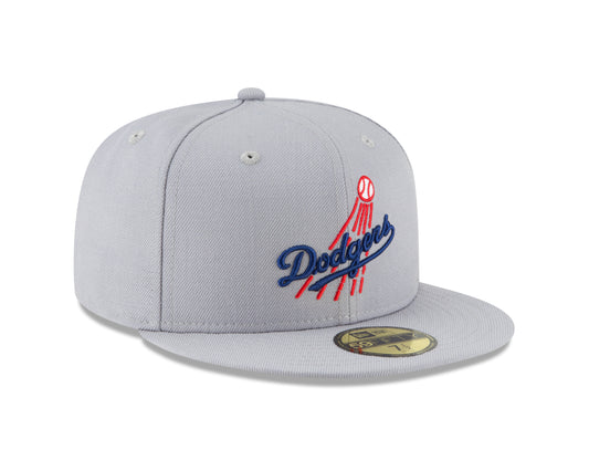 Los Angeles Dodgers New Era Wool Cooperstown 1958 59FIFTY Fitted Hat - Gray