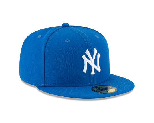 New York Yankees New Era Fashion Color Basic 59FIFTY Fitted Hat - Light Blue