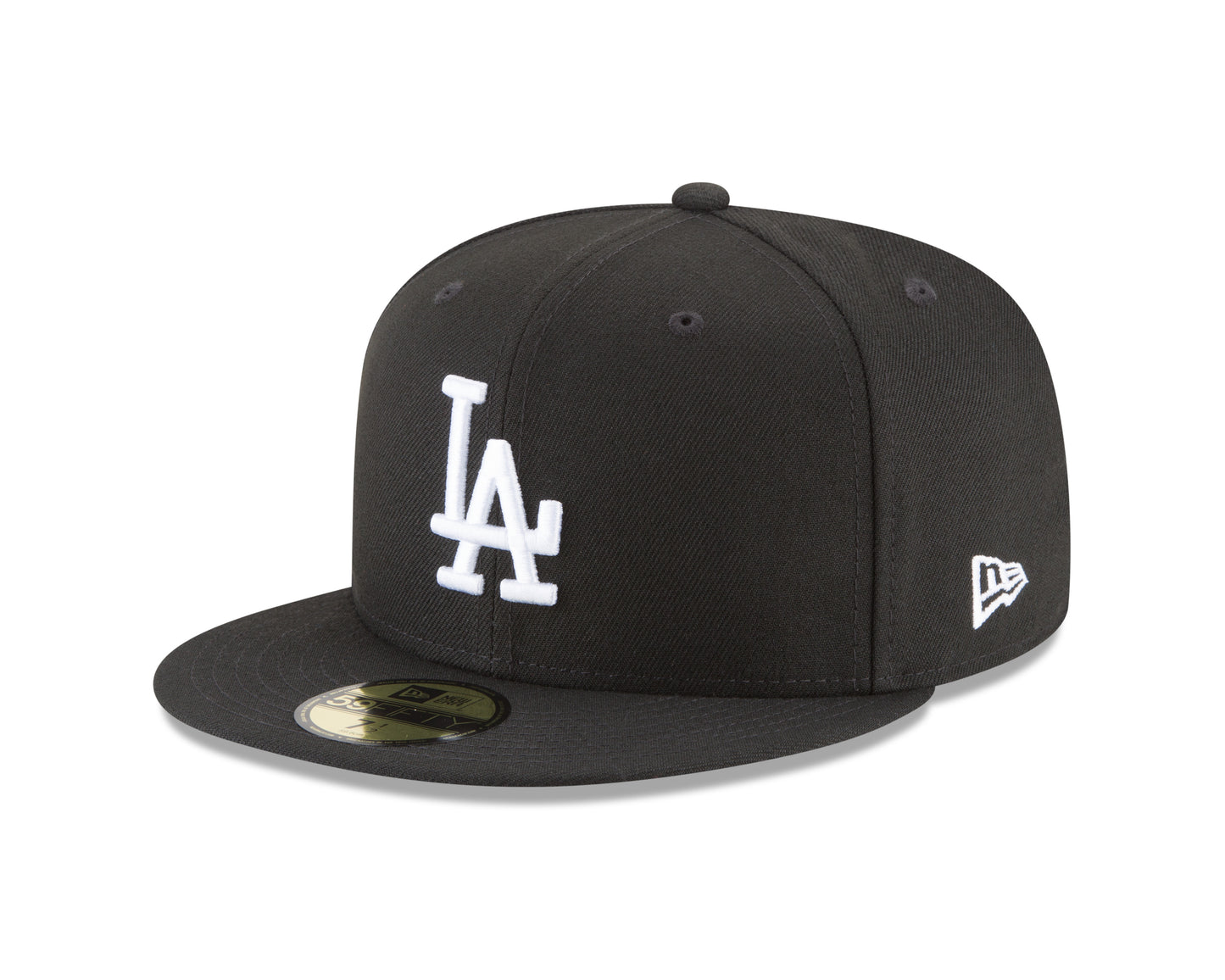 Los Angeles Dodgers New Era MLB Basic Black & White 59fifty Fitted Hat