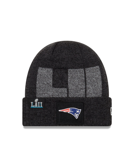 New England Patriots New Era Super Bowl LII Bound Cuffed Knit Hat  Heather Black
