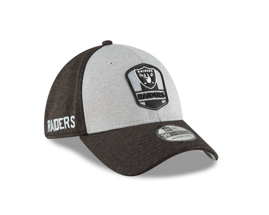 Las Vegas Raiders New Era Sideline Road 39THIRTY Flex Hat - Gray
