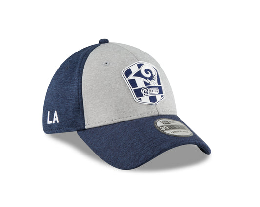 Los Angeles Rams New Era Blue NFL Sideline Official Road 39THIRTY Flex Hat
