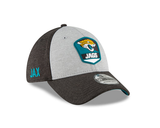 Jacksonville Jaguars New Era NFL Sideline 39THIRTY Flex Hat - Grey/Teal/Black
