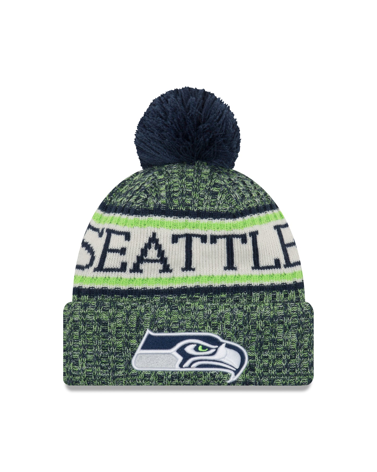 Seattle Seahawks New Era Sport Knit Sideline Knit Hat - Green
