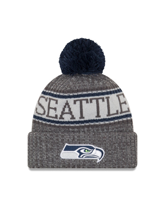 Seattle Seahawks New Era Sport Knit Sideline Knit Hat - Graphite