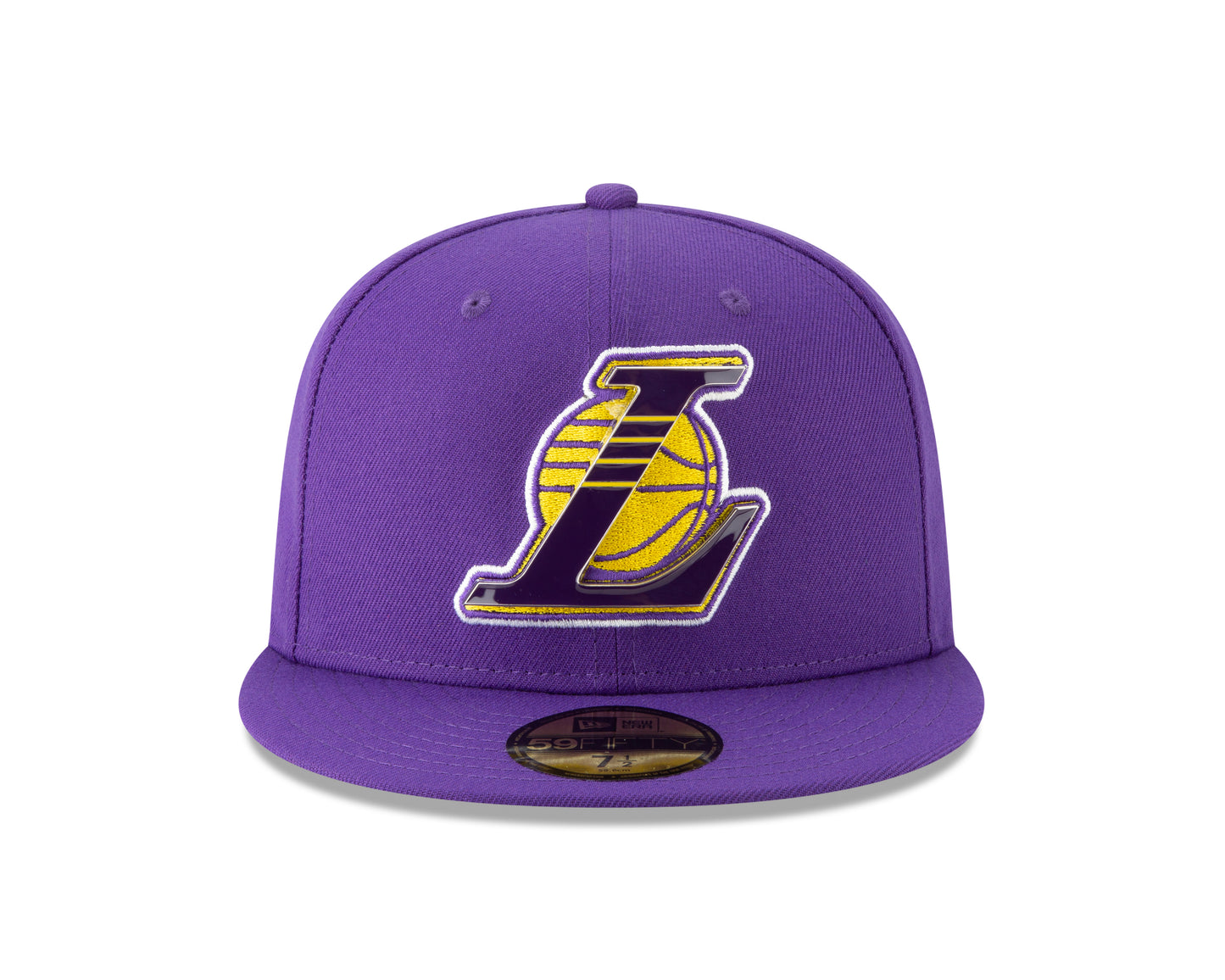 Los Angeles Lakers New Era NBA Metal Thread 59fifty Fitted Hat - Purple