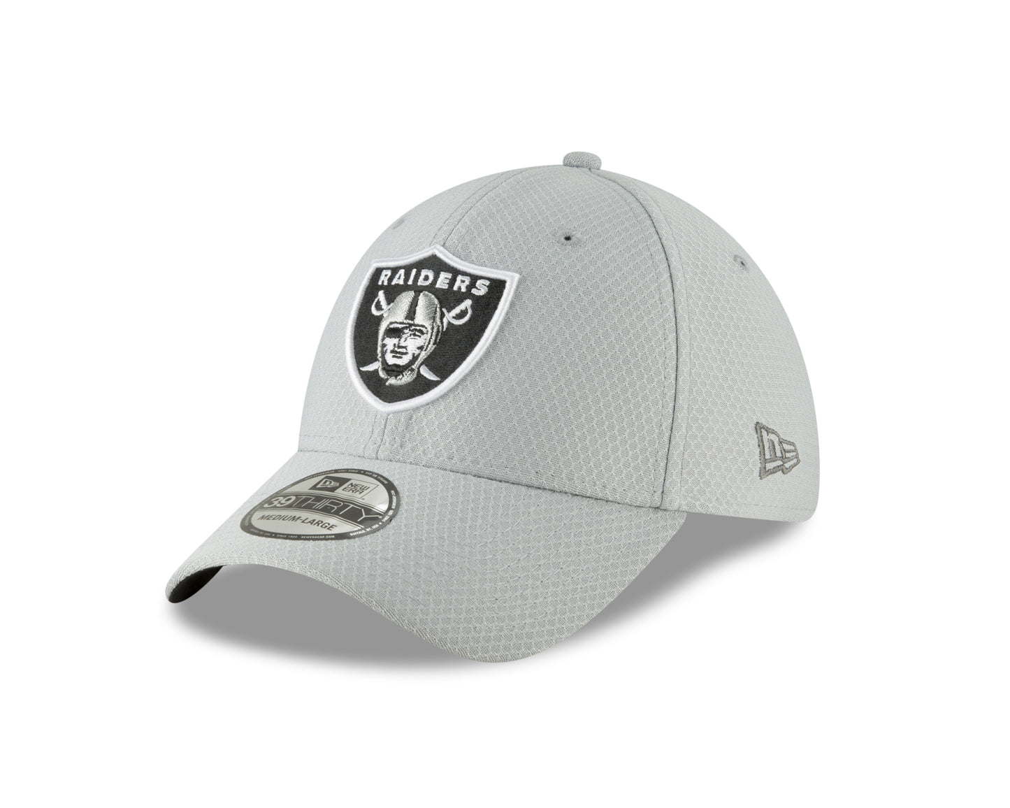 Oakland Raiders New Era Crucial Catch 39THIRTY Flex Hat - Gray