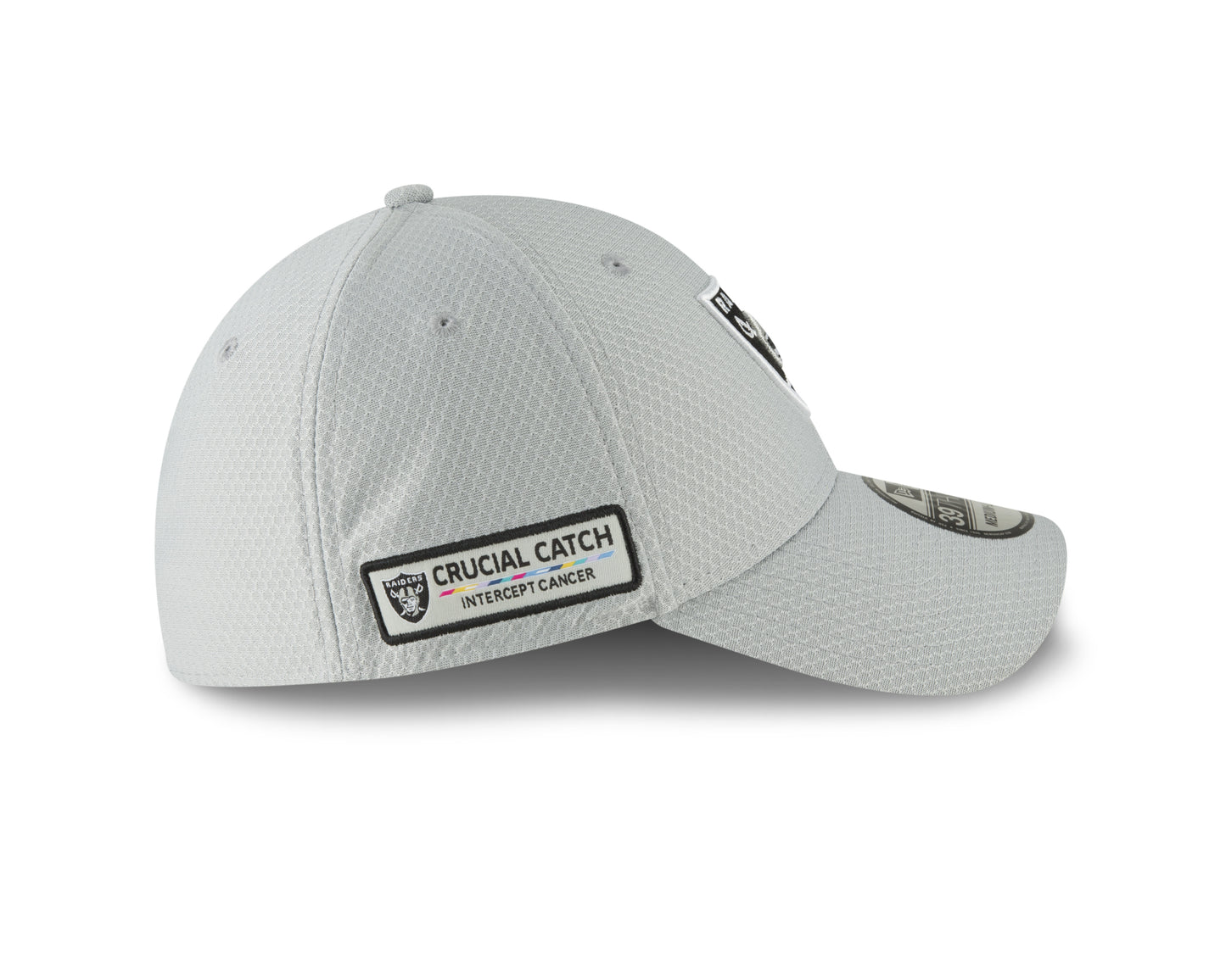 Oakland Raiders New Era Crucial Catch 39THIRTY Flex Hat - Gray