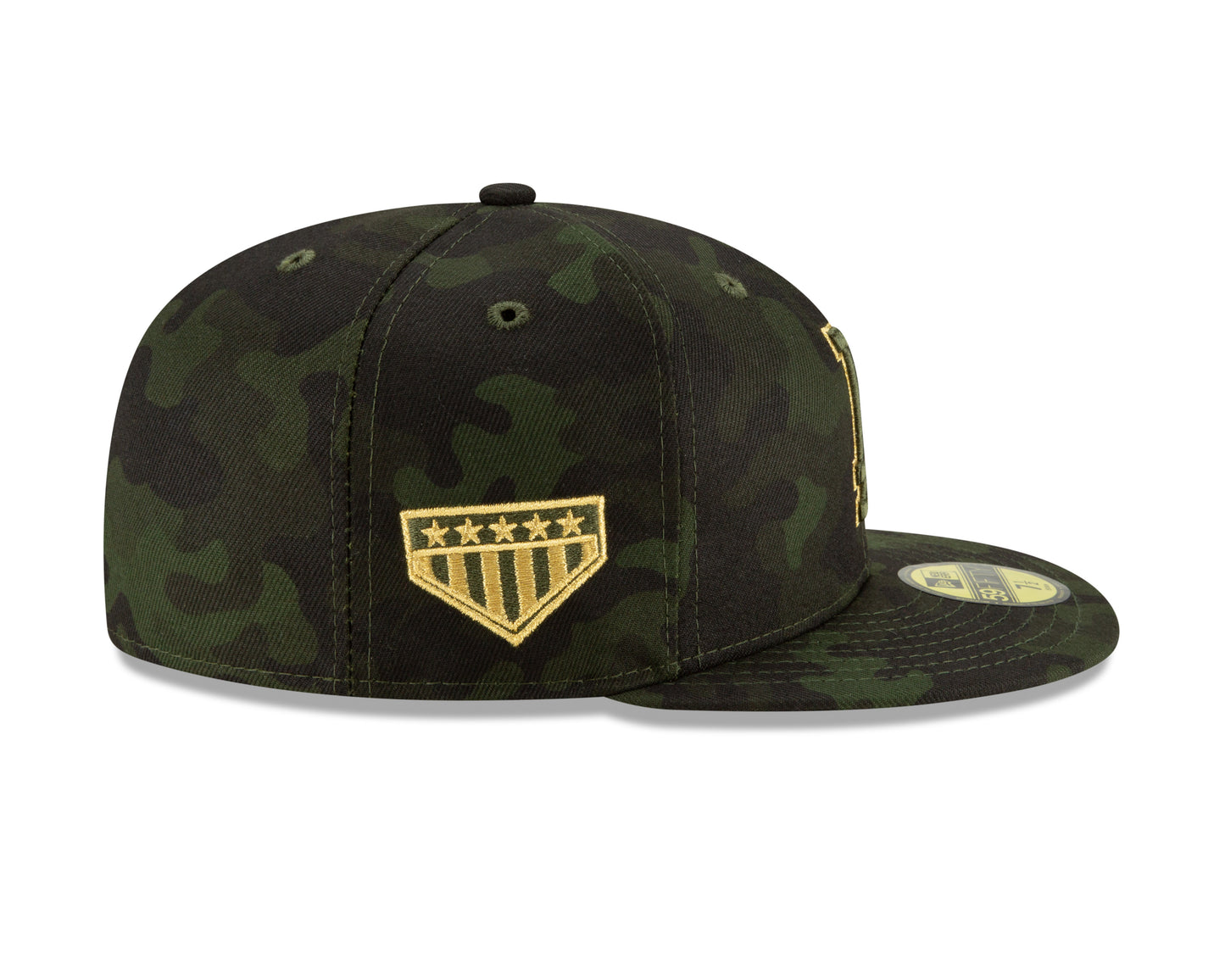 Los Angeles Dodgers New Era Camo Armed Forces On-Field 59FIFTY Fitted Hat-  Dark Green