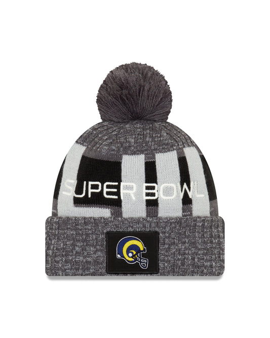 Los Angeles Rams New Era Heather Gray Super Bowl LIII Bound Marled Knit Hat