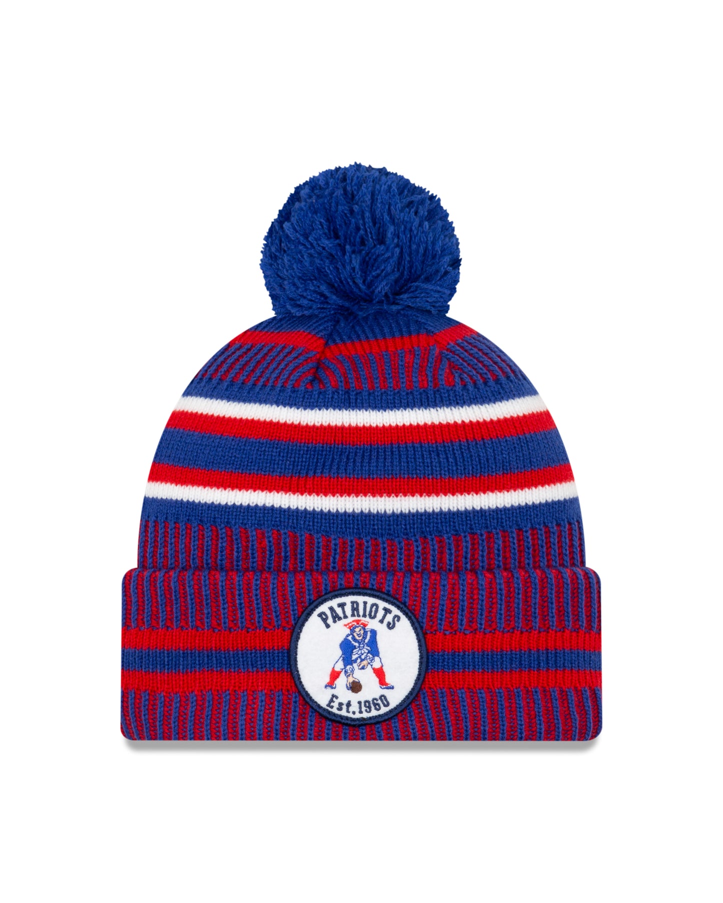 New England Patriots New Era Home Historic Sport Knit On-Field Pom Knit Hat