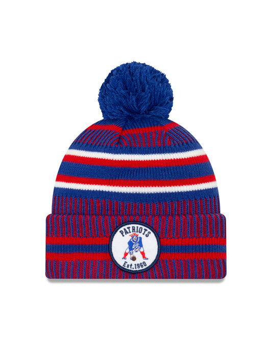 New England Patriots New Era Home Historic Sport Knit On-Field Pom Knit Hat