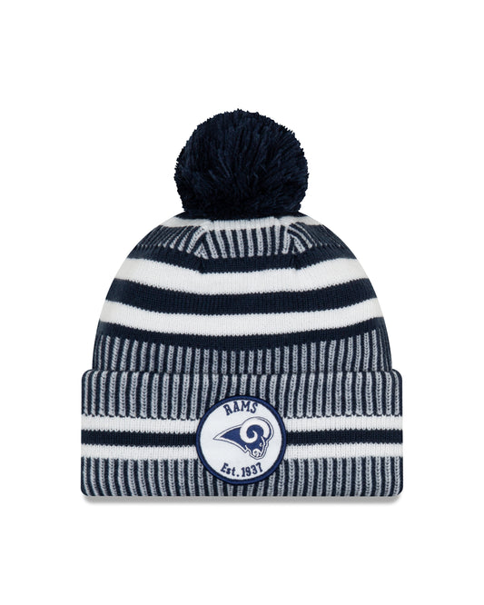 Los Angeles Rams New Era Home Est 1937 Sport Knit On-Field Pom Knit Hat