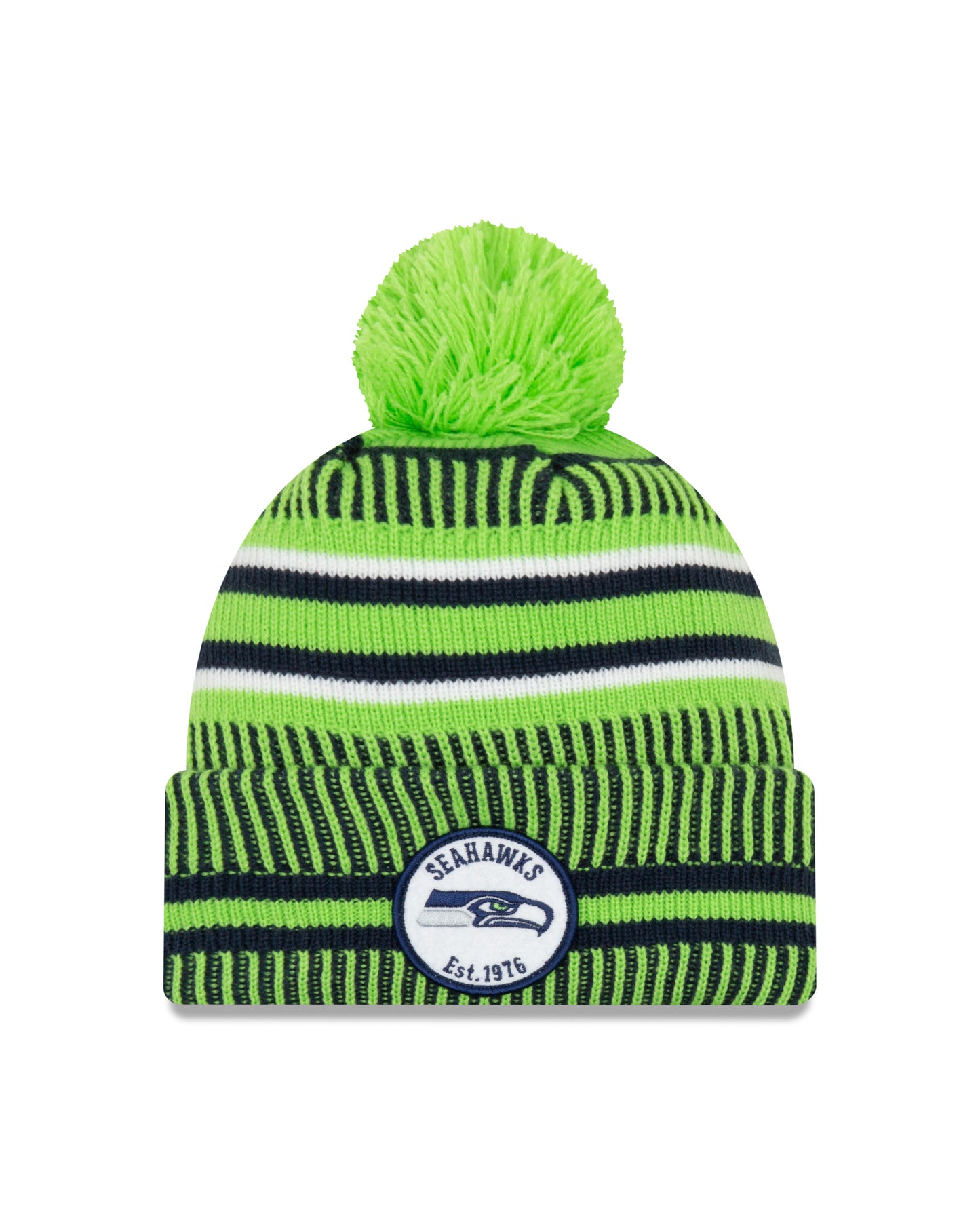 Seattle Seahawks New Era Alternate Home Sport Knit On-Field Pom Knit Hat