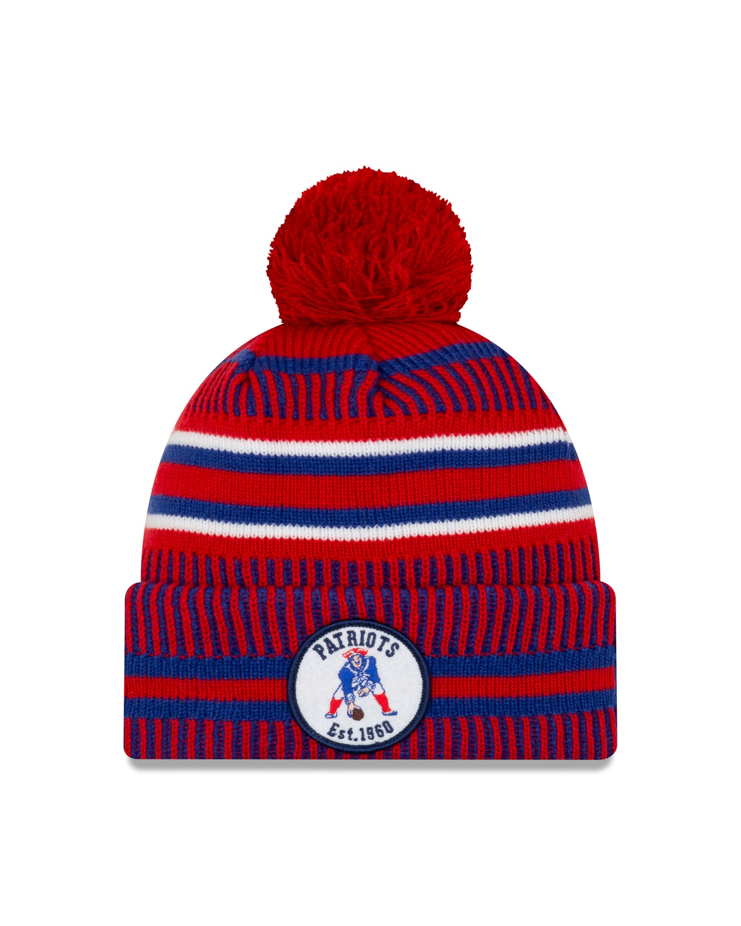 New England Patriots New Era Alt Home Historic Sport Knit On-Field Pom Knit Hat