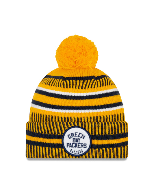 Green Bay Packers New Era Alternate Home Sport Knit On-Field Pom Knit Hat