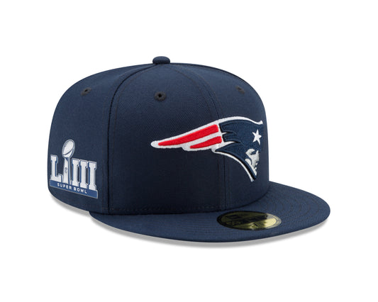 New England Patriots New Era Super Bowl LIII Side Patch Sideline 59FIFTY Fitted