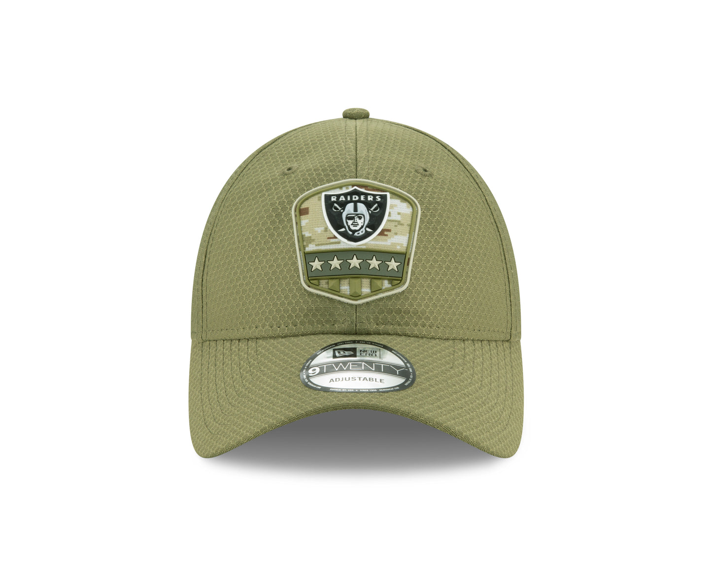 Las Vegas Raiders New Era Salute to Service 9TWENTY Adjustable Hat - Olive