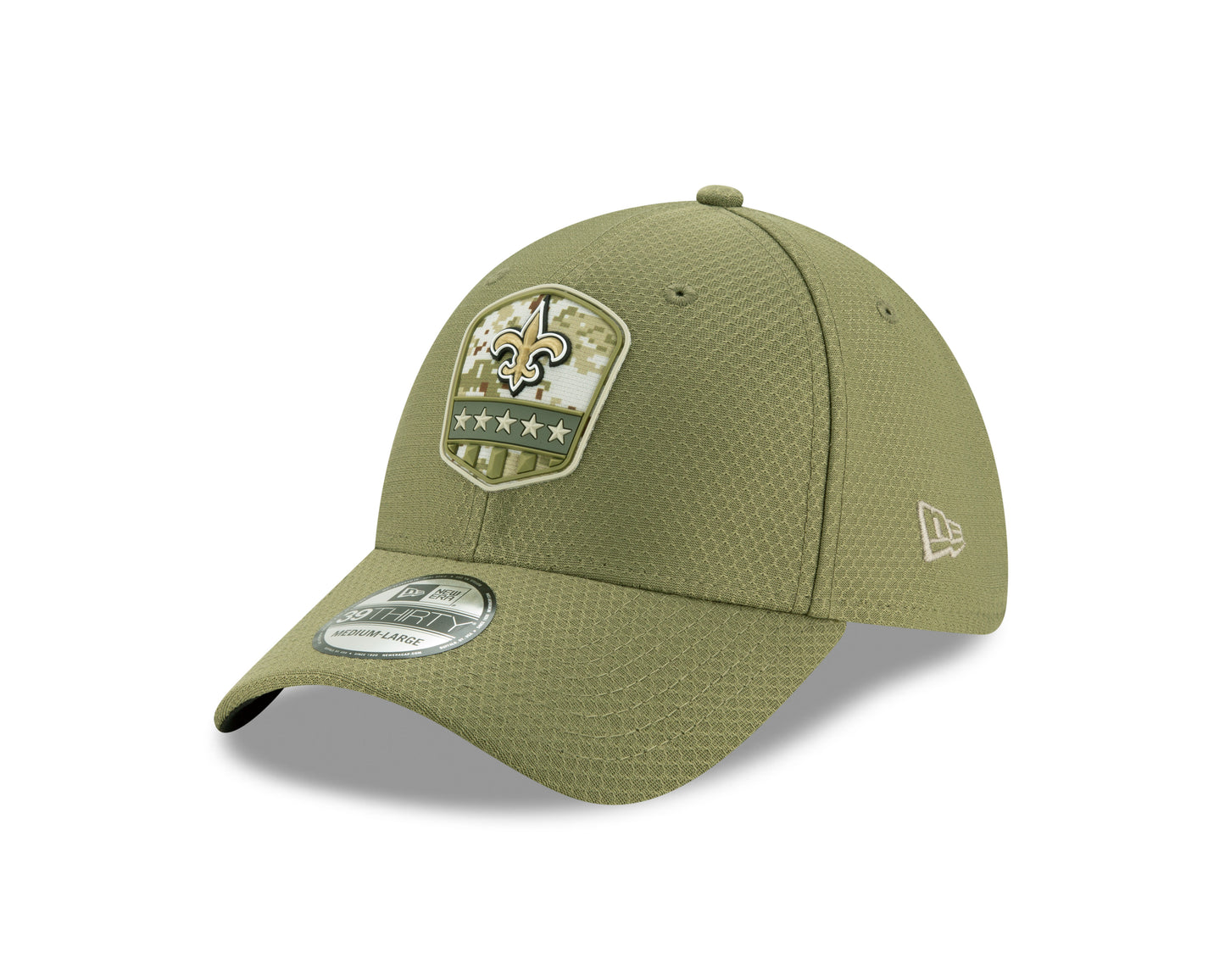 New Orleans Saints New Era Salute to Service 39THIRTY Flex Hat - Olive