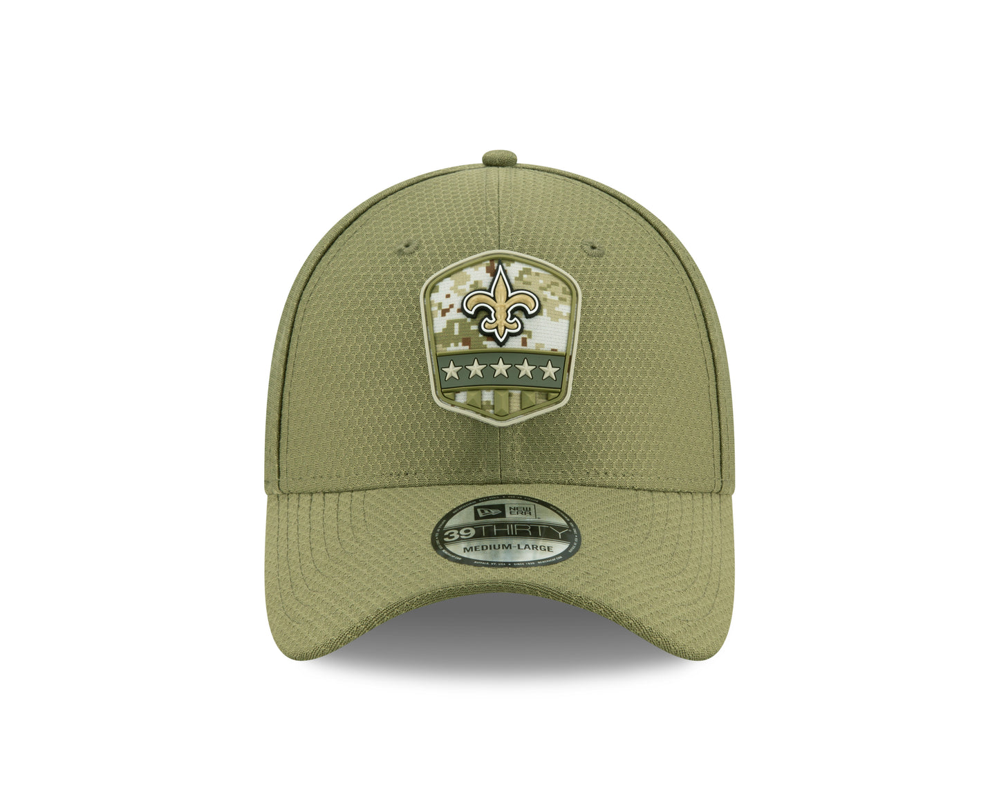 New Orleans Saints New Era Salute to Service 39THIRTY Flex Hat - Olive